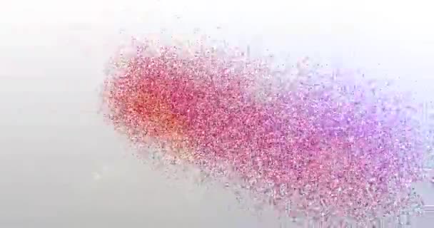 Réouverture. Logo des particules. Animation de texte — Video