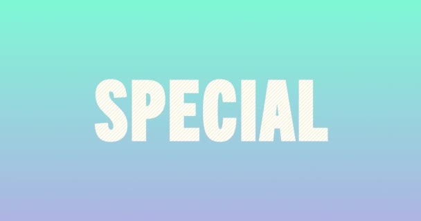 Oferta especial Logotype. Animación de texto suave . — Vídeos de Stock