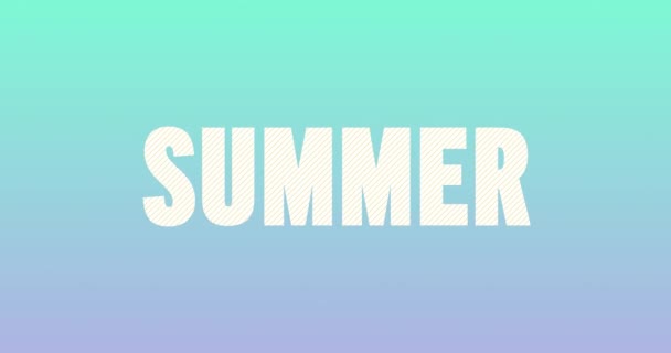 Summer Sale Logotype. Soepele tekstanimatie. — Stockvideo
