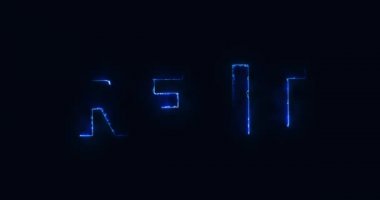 Kiralık. Elektrikli yıldırım metni. Logotype