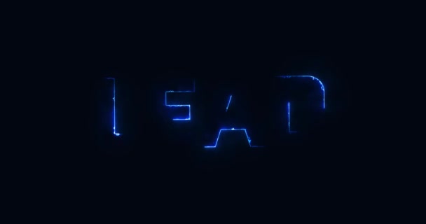 Led. Elektrisk blixttext. Logotyp — Stockvideo