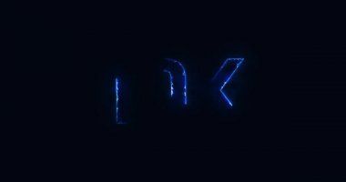 10 bin, 10 bin. Elektrikli yıldırım metni. Logotype