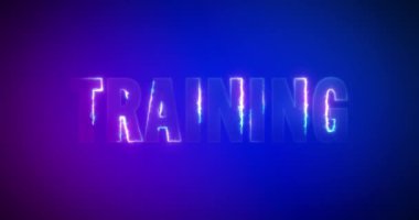 Antrenman. Elektrikli yıldırım kelimeleri. Logotype