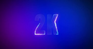 2K, 2000. Elektrikli yıldırım kelimeleri. Logotype