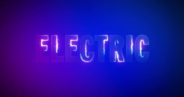 Elektrikli yıldırım kelimeleri. Logotype — Stok video