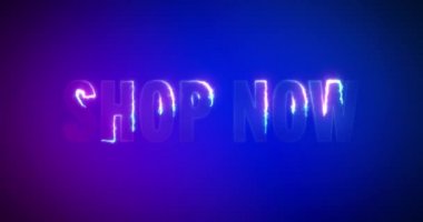 Alışveriş yap. Elektrikli yıldırım kelimeleri. Logotype