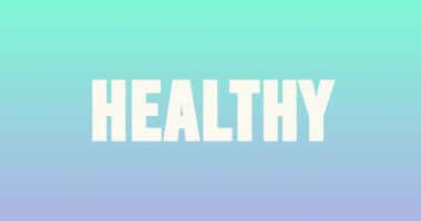 Sağlıklı Yaşam Logosu. Yumuşak Metin Canlandırması. 