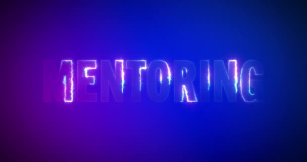 Mentoring. Parole fulminee elettriche. Logotipo — Video Stock