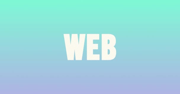 Logotyp webového návrhu. Animace hladkého textu. 