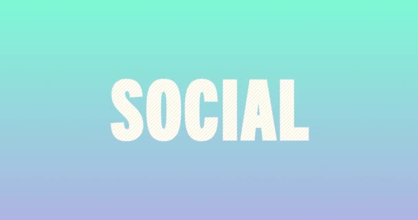 Logotipo de Mídia Social. Animação de texto suave . — Vídeo de Stock