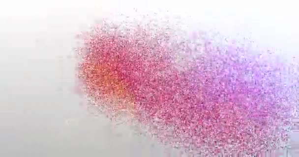 Redémarrez. Logo des particules. Animation de texte