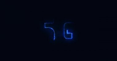 5G mi? Elektrikli yıldırım metni. Logotype