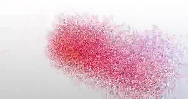 Fermé. Logo des particules. Animation de texte