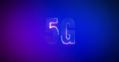 5G mi? Elektrikli yıldırım kelimeleri. Logotype