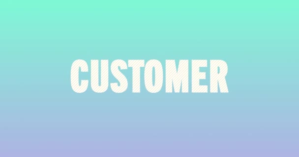 Логотип служби підтримки клієнтів. Плавна текстова анімація . — стокове відео
