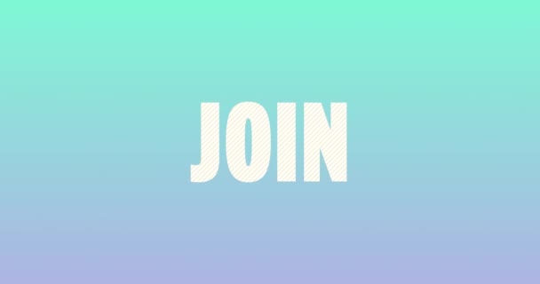 Join now Logotype. Smooth Text Animation. — Stock Video