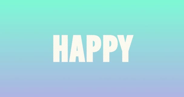 Logotipo de venta feliz. Animación de texto suave . — Vídeo de stock