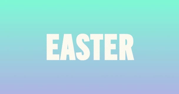 Logotype de vente de Pâques. Animation de texte lisse. — Video