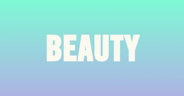 Logotyp Beauty Blog. Animace hladkého textu. — Stock video