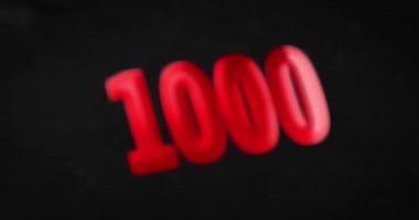 1000 dolar. Logo. 4K canlandırması