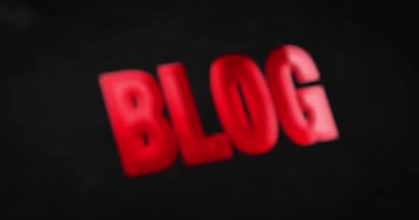 Blog. Logo. 4K canlandırması