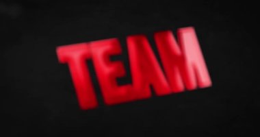 Takım. 4K metin canlandırması