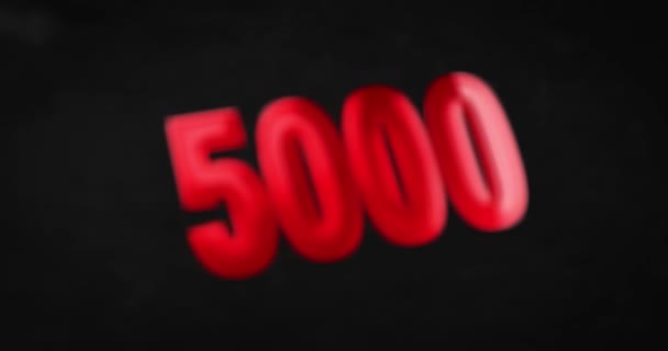 5000, 5K Logotype. 4K animatie — Stockvideo