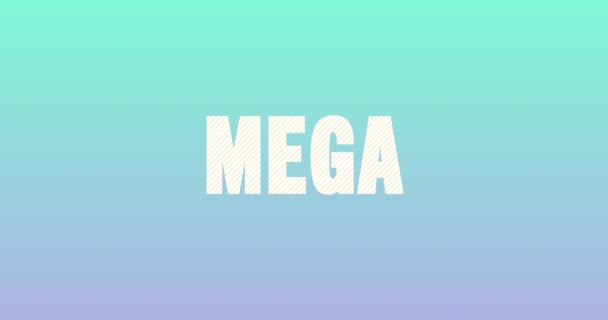 Mega venta. Animación de texto retro. — Vídeos de Stock