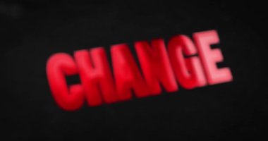 Değiştir. Parlak kırmızı kelime