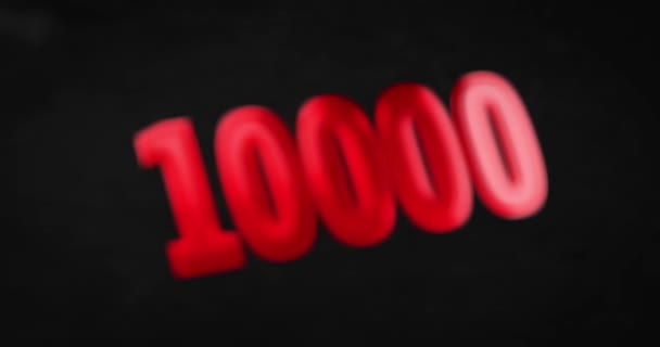 10000, 10000. Numéro rouge brillant — Video