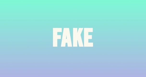 Fake News. Retro Text Animation. — Stock Video