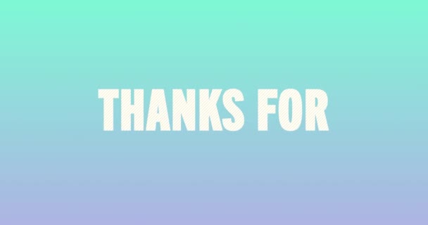 Thanks for watching. Retro Text Animation. — Stock Video