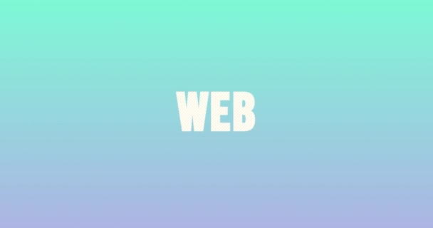 Webbutveckling. Retro Text Animation. — Stockvideo