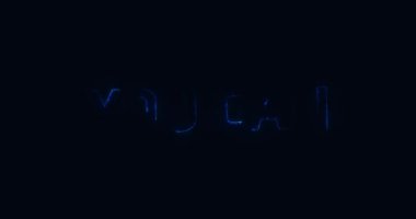 Yapabilirsin. Elektrikli yıldırım kelimesi. Metin Canlandırması