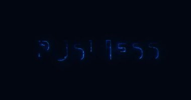 İş için. Elektrikli yıldırım kelimesi. Metin Canlandırması