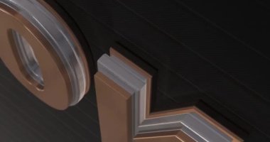 10 bin, 10 bin. Üç boyutlu tanıtım. Altın Metin Logosu