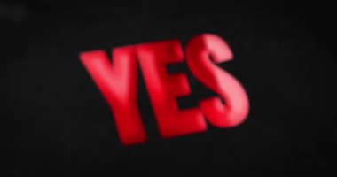 Öyle mi? Parlak kırmızı kelime canlandırması