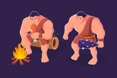 Premordial erkek karakter vektörü