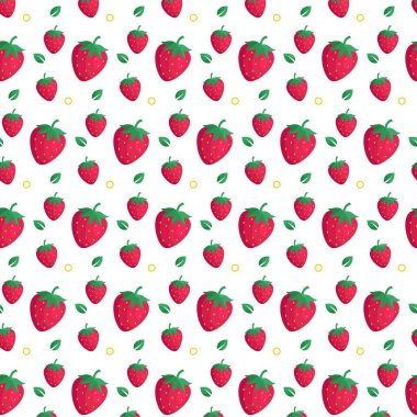 Çilek desensiz düz arkaplan şablonu