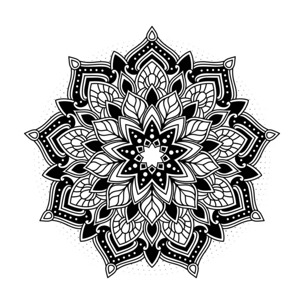 Ornamental Mandala Floral Fondo Ilustración Diseño — Vector de stock