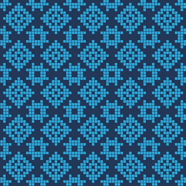 Geometric Seamless Pattern Background Blue Color — Stock Vector