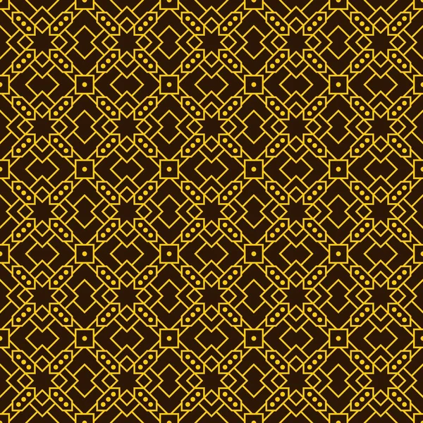 Geometrische Etnische Batik Naadloos Patroon Behang Achtergrond Gouden Kleur — Stockvector