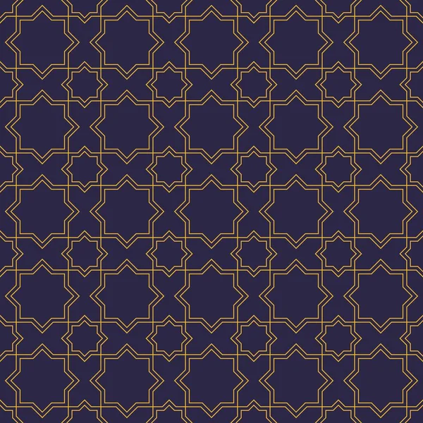 Luxus Iszlám Geometrikus Zökkenőmentes Minta Háttér Tapéta Batik Stílusban — Stock Vector