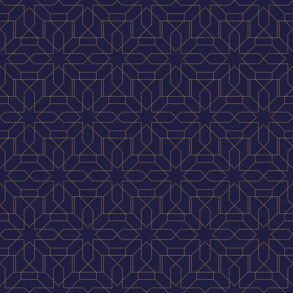 Eenvoudige Luxe Islamitische Geometrische Naadloze Patroon Achtergrond Behang — Stockvector