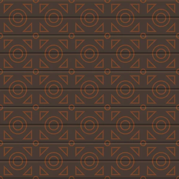 Geometrische Form Batik Auf Holz Zaun Textur Nahtlose Muster Hintergrund — Stockvektor