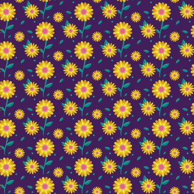 Sevimli çiçek desensiz arkaplan duvar kâğıdı renk örnekleri üzerine