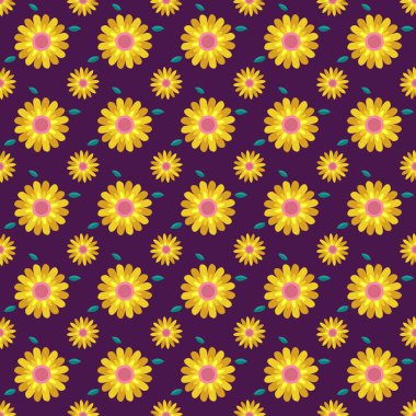 Sevimli çiçek desensiz arkaplan duvar kâğıdı renk örnekleri üzerine