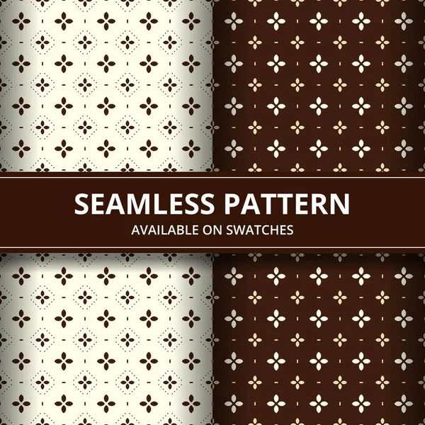 Elegant Traditional Indonesia Batik Seamless Pattern Background Wallpaper Brown Classic — Stock Vector