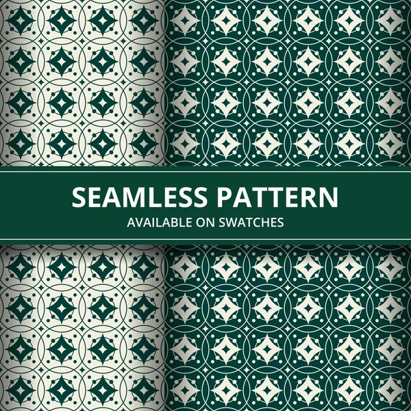 Traditionnel Batik Fond Motif Sans Couture Papier Peint Classique Forme — Image vectorielle