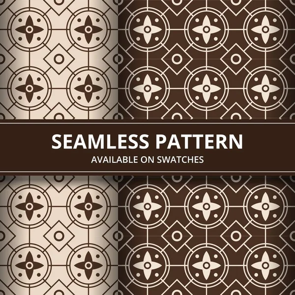 Traditionell Batik Sömlös Mönster Bakgrund Klassisk Tapet Elegant Geometrisk Form — Stock vektor